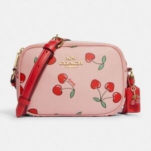 EUC Cherry Heart Coach Mini Crossbody
